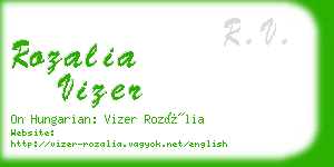 rozalia vizer business card